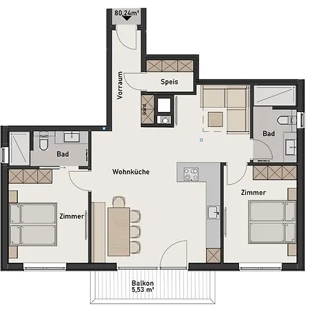 公寓 Kramerhaus 胡勒斯巴赫平